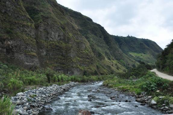 A verdejante e tropical área ao norte de Quito, no Equador